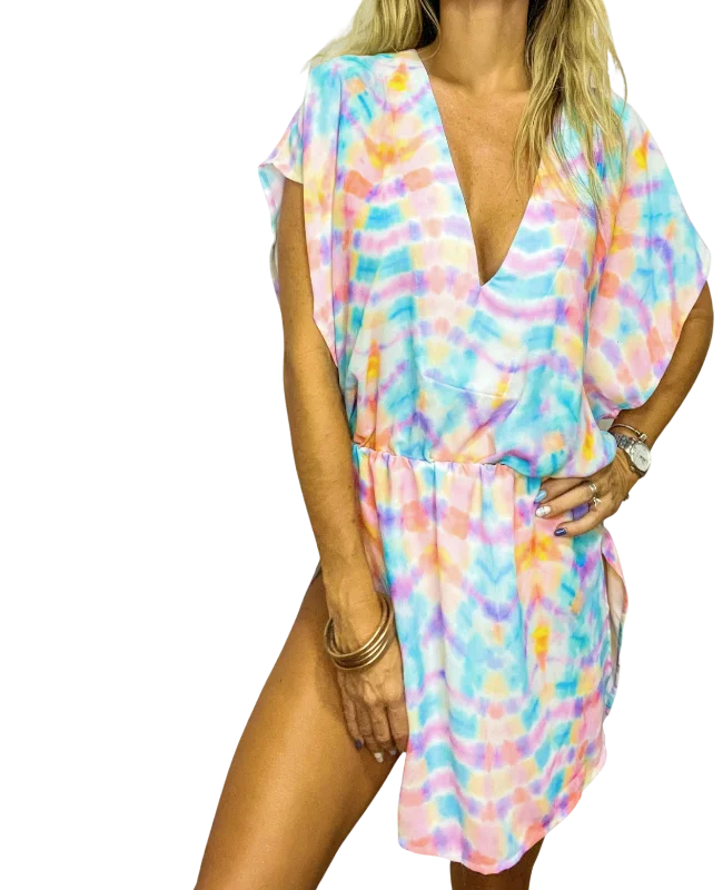 ladies cover-up zebra stripes -Candy crush cover up dress