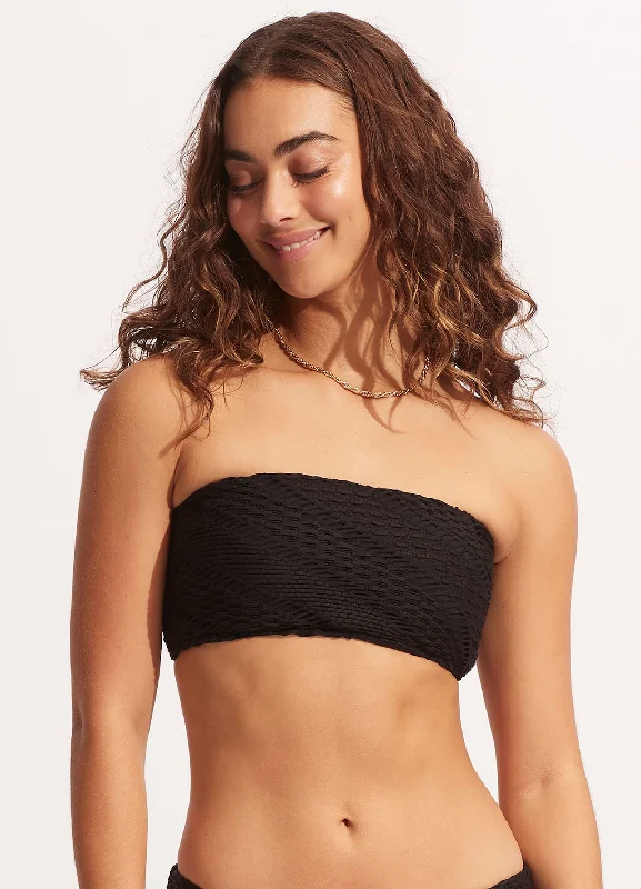 Women’s bikini top starry glow -Marrakesh Tube Top - Black