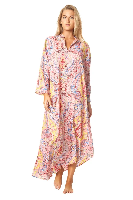 ladies cover-up mass made -Positano Maxi Caftan Dress