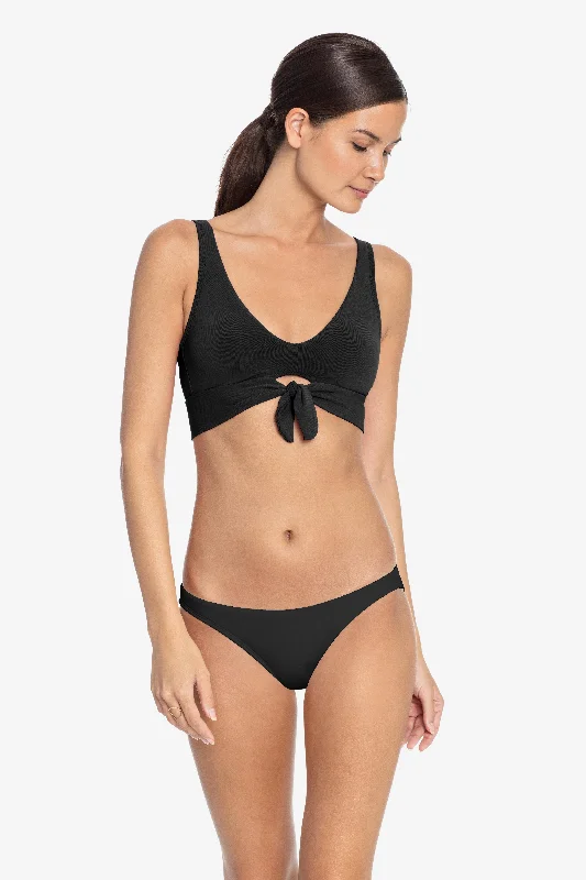 Women’s bikini top coastal chic -ROBIN PICCONE BLACK AVA KNOT BIKINI TOP