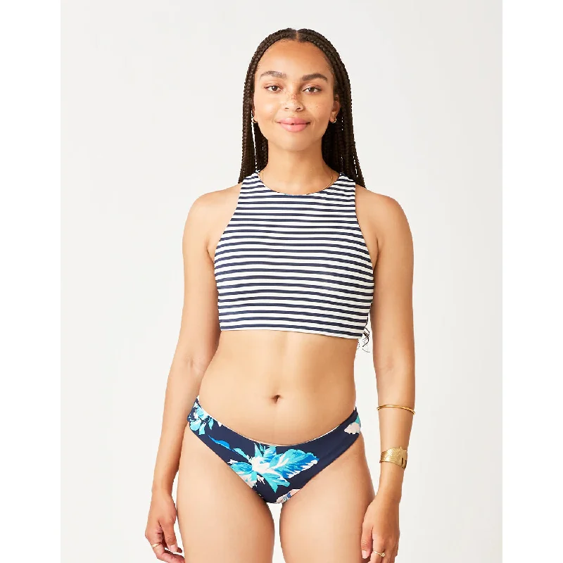 ladies bikini bottoms non slip -Carve Sanitas Reversible Bottom: Stargazer/Navy Stripe