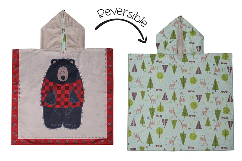 ladies cover-up party favor -Reversible Kids Cover Up - Black Bear | Cottage