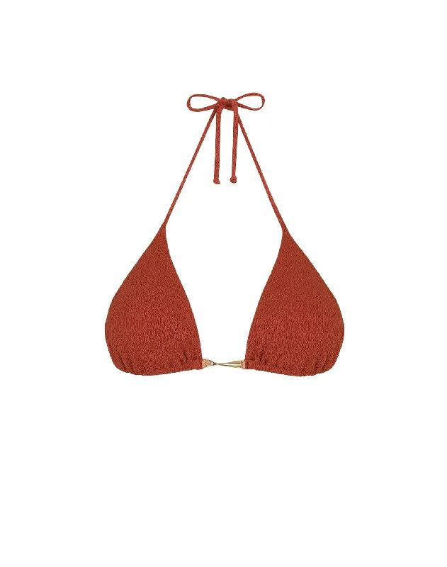 Women’s bikini top flip flop -Firenze Mandy Tri Top - Redwood