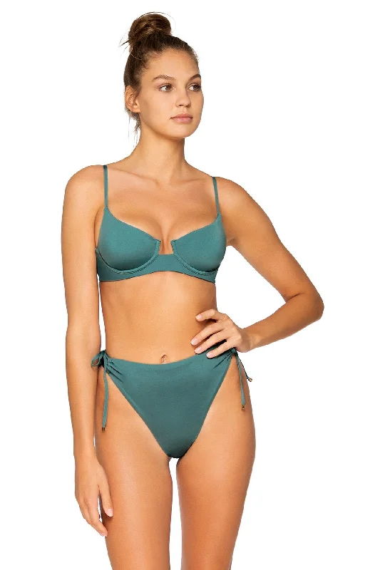 Women’s bikini top sandy beige -B Swim Dark Sage Aruba Top