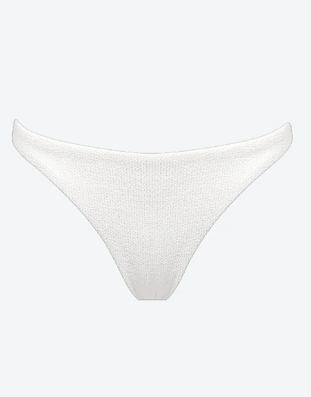 ladies bikini bottoms standout piece -Retro Purity Bikini Bottom - White