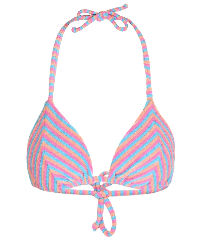 Women’s bikini top cheetah fierce -Sherbert Tri Top