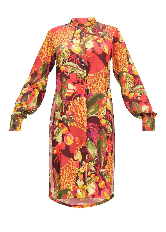 ladies cover-up flowy hem -UCHI TUNIC - KOLA PRINT