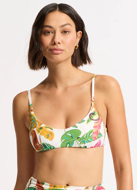 Women’s bikini top push-up lift -Tropica Bralette Bikini Top - Ecru