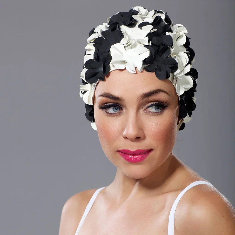 ladies cover-up daily wear -Floribunda Black and White Hat