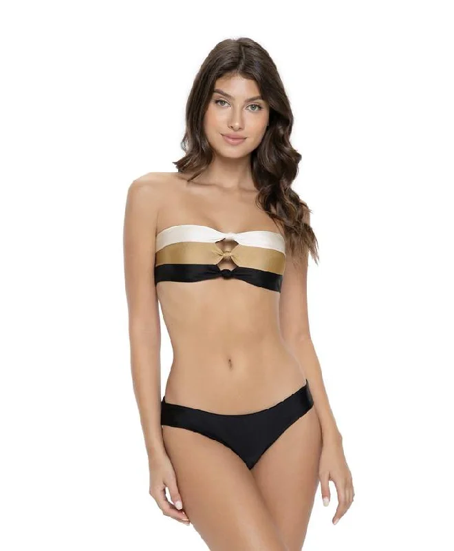 Women’s bikini top summer wave -PilyQ Cove Knot Bandeau Top