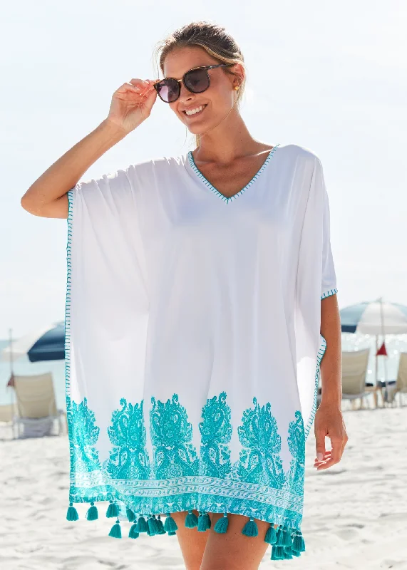 ladies cover-up spring bloom -St. Pete Embroidered Cover Up