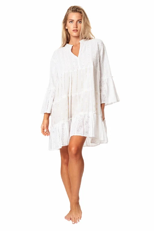 ladies cover-up tide style -Camella Casual Mini Dress Moda Cruise Wear