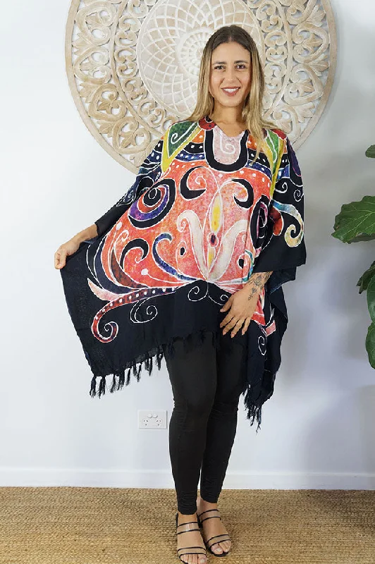 ladies cover-up cotton blend -Abstract Cover Up