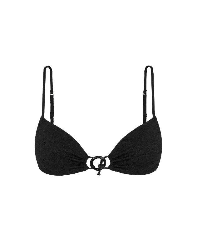 Women’s bikini top lightweight -Firenze Audrey Erin Top - Black