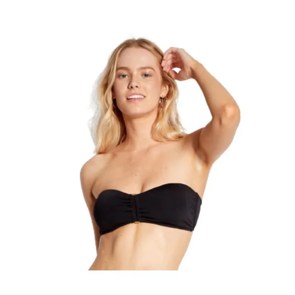 Women’s bikini top petite sleek -SEAFOLLY - Active Rectangle Trim Bandeau Bikini Top