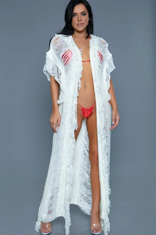 ladies cover-up airy feel -Full Length Crochet Cover-Ups