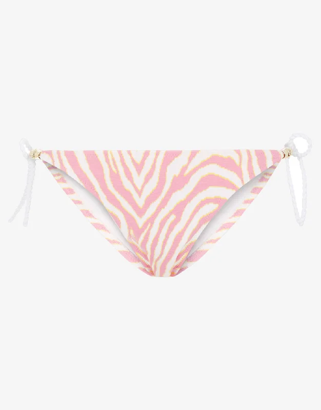 ladies bikini bottoms closed sides -Cape Town Rope Tie Side Bikini Bottom - Print