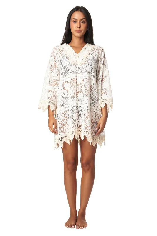 ladies cover-up duo pack -La Moda Crochet Lace Cover Up Beach Dress