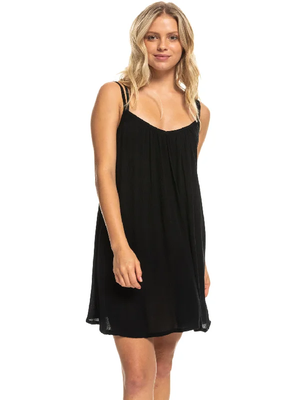 ladies cover-up mixed shades -Summer Adventures Short Dress - Anthracite