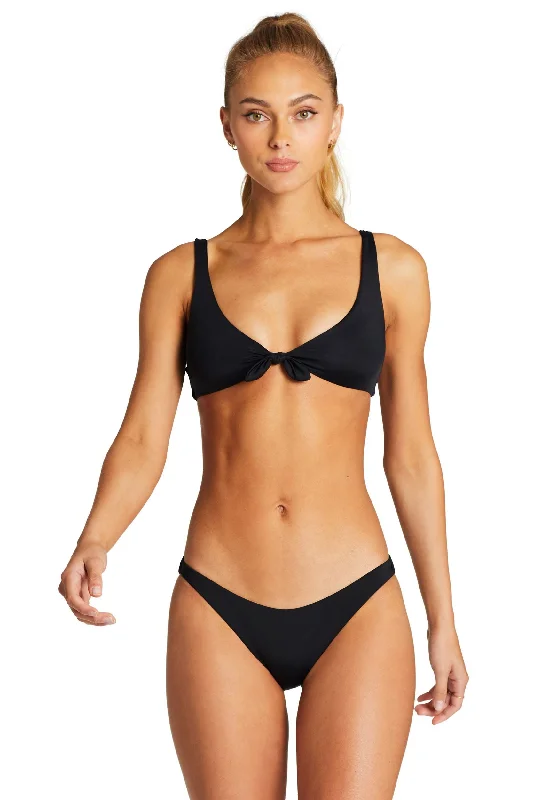 Women’s bikini top vacation chic -Vitamin A Black EcoLux Lou Top