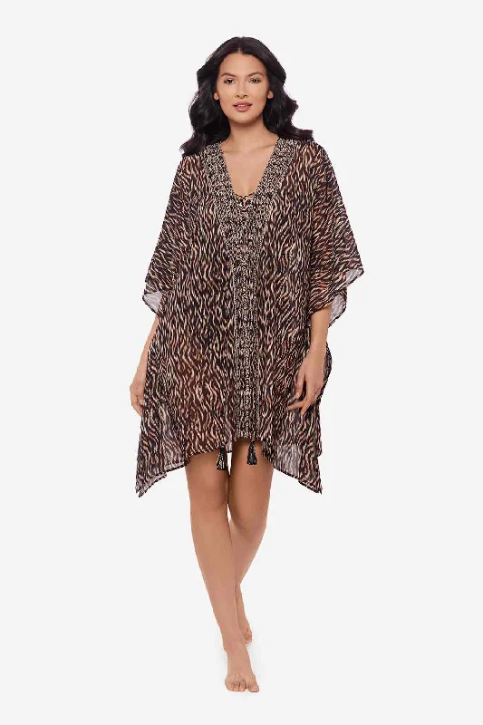 ladies cover-up crisp lines -Topkapi Caftan Swim Cover Up