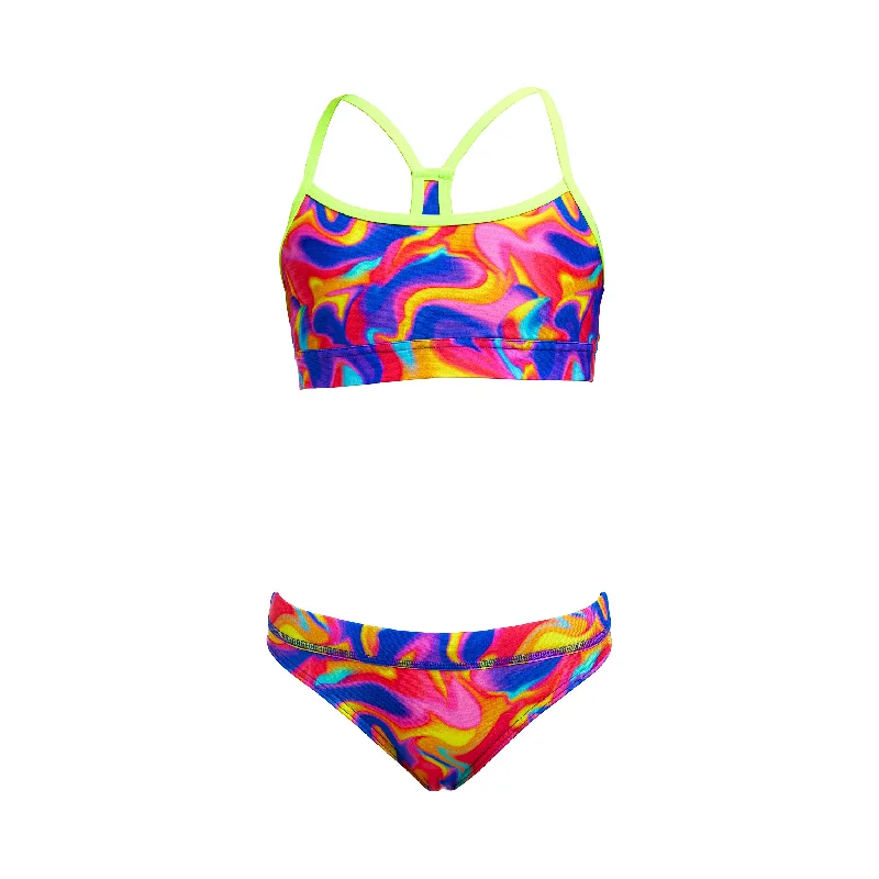 Women’s bikini top outlet deal -Funkita Summer Swirl Ladies Swim Crop Top