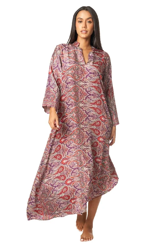 ladies cover-up adventure chic -Positano Maxi Caftan Dress