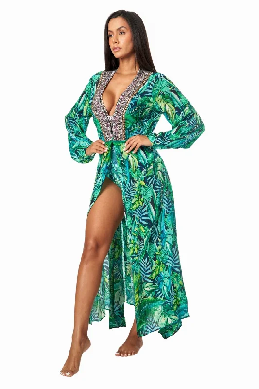 ladies cover-up striped print -Wild Country Women's Maxi Wrap Dresses