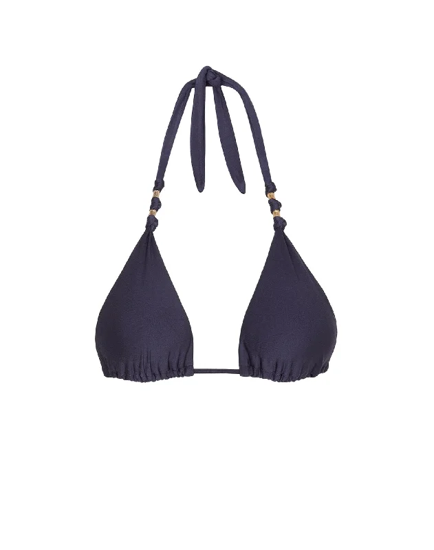 Women’s bikini top aqua glow -Paula Top - Indigo