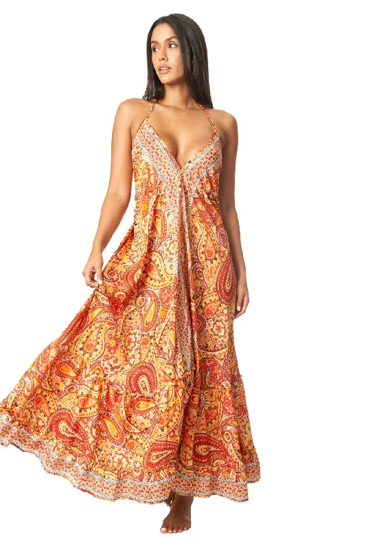 ladies cover-up stain resistant -Cute Positano Maxi Dresses