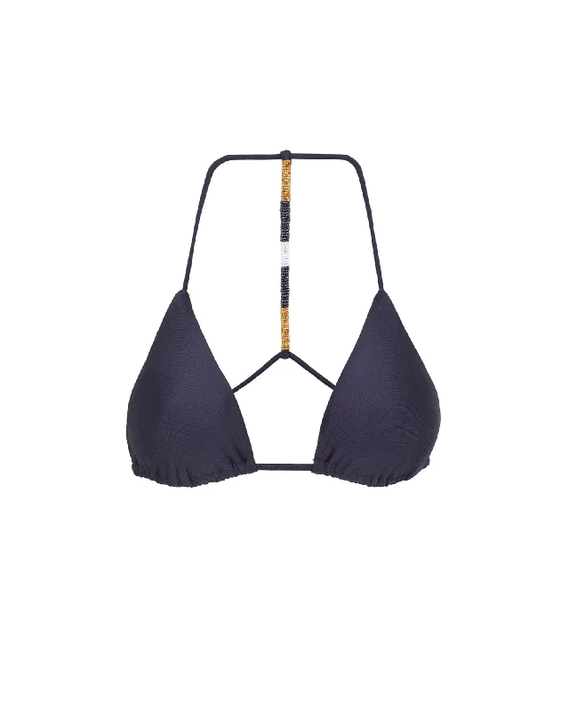 Women’s bikini top ash subtle -Ella Triangle Top - Indigo