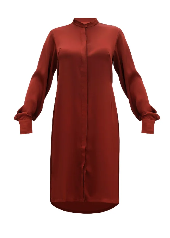 ladies cover-up ventilated design -UCHI TUNIC - CHOCOLATE