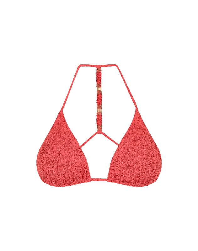 Women’s bikini top subtle glow -Firenze Sally T Back Tri Top - Raspberry