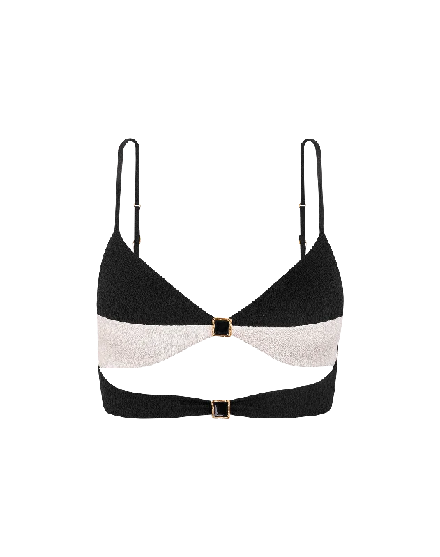 Women’s bikini top deep sea -Firenze Spencer Selena Top - Black