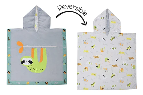 ladies cover-up mass made -Reversible Kids Cover Up - Sloth | Zoo