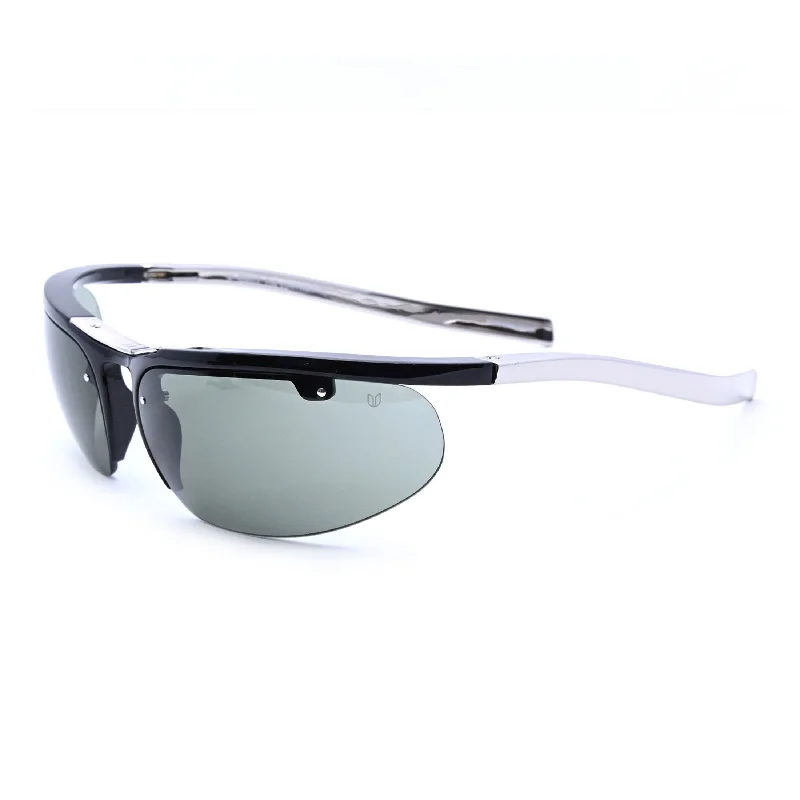 ladies sunglasses moss green -The Continental™ - Black with Palladium arms - Olive Green