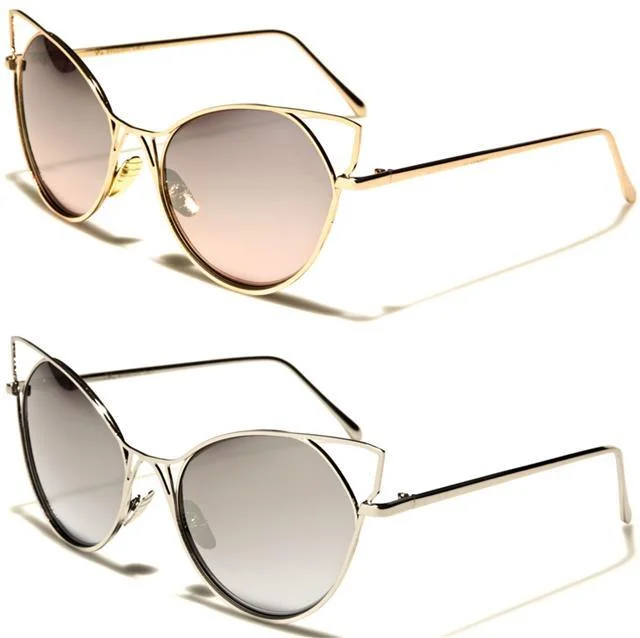 ladies sunglasses fine arms -VG Metal Retro Cat Eye Sunglasses for women