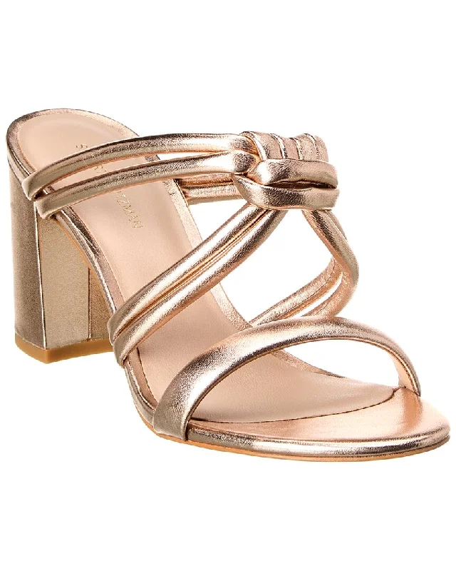 Women’s sandals sky light glow -Stuart Weitzman Twistknot 75 Leather Sandal