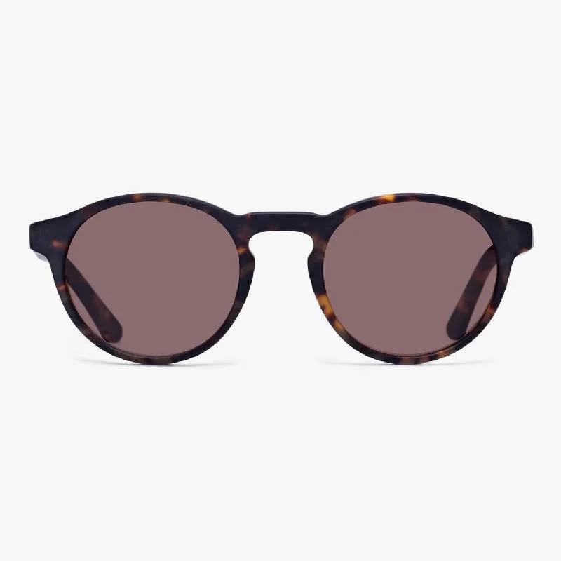 ladies sunglasses thin shield -Women's Trondheim Dark Turtle