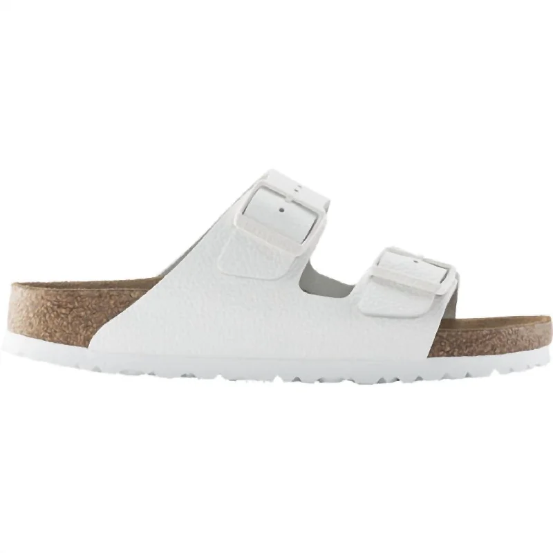 Women’s sandals pink playful flair -Arizona Narrow Sandal In White Leather