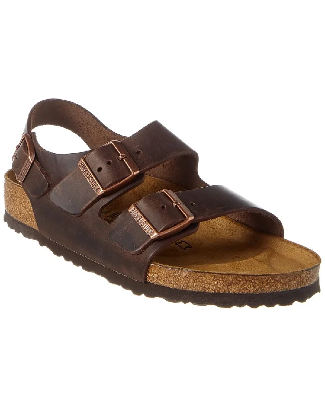 Women’s sandals luxury label chic -Birkenstock Women's Milano Oiled Leather Sandal