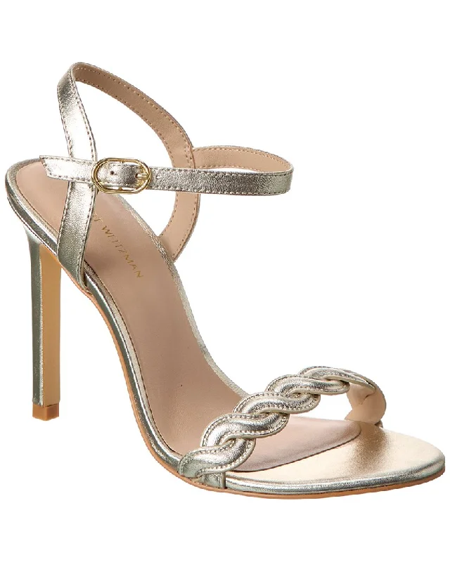 Women’s sandals cushioned base chic -Stuart Weitzman Dancer Twistie 100 Leather Sandal