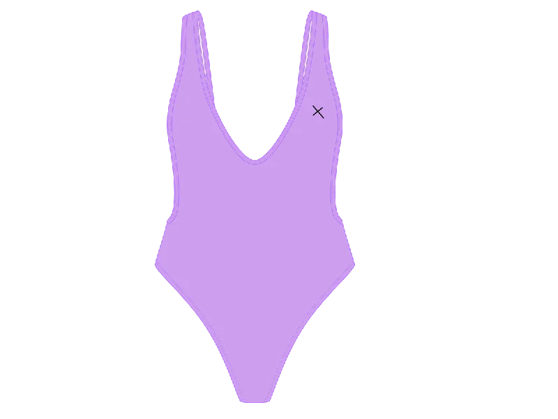 Women’s one-piece swimsuit yellow pop -Lilac Rio One-Piece II