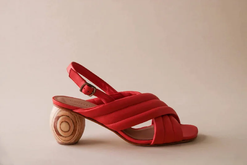 Women’s sandals flexible sleek chic -Franny Sandals In Tomato