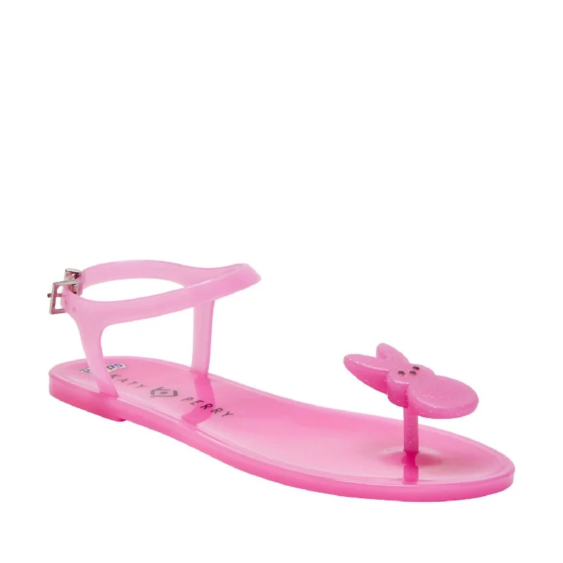 Women’s sandals T-strap modern chic -Peeps Bunny Geli Sandal In Pink