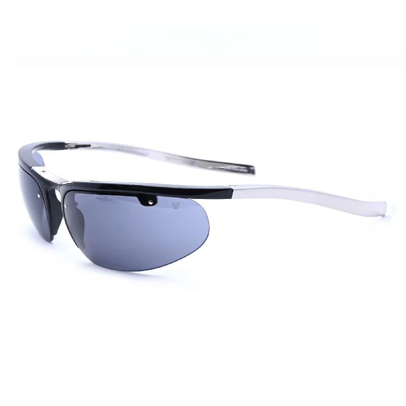 ladies sunglasses tide chic -The Continental™ - Black with Palladium arms - Cool Grey