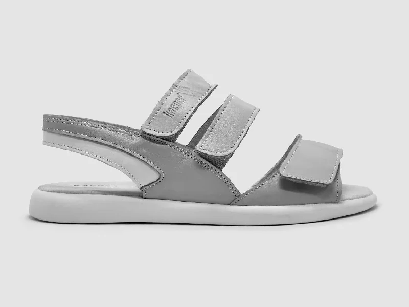 Women’s sandals ivory soft flair -Women's Leather Flip-Flops In Grey