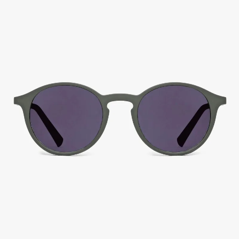 ladies sunglasses bold rectangular fit -Women's Læsø Dark Army