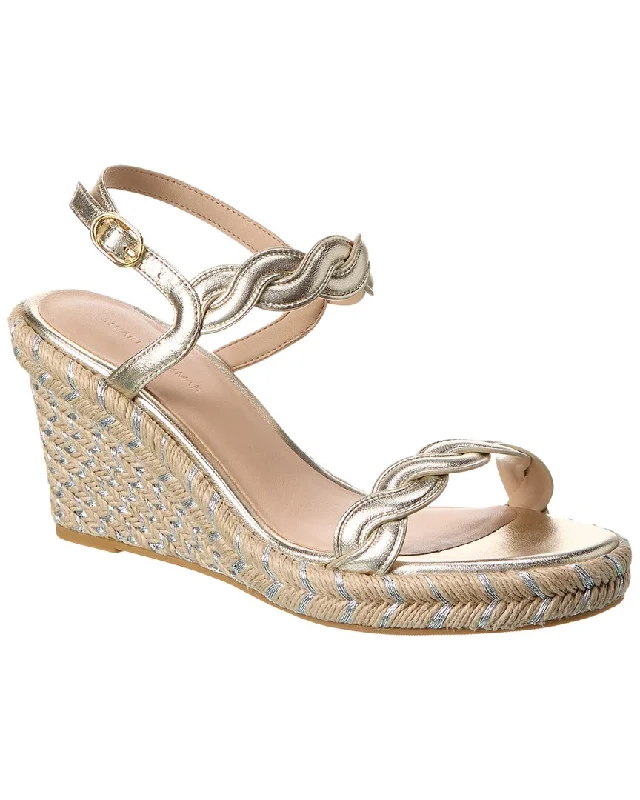 Women’s sandals embellished sparkle glow -Stuart Weitzman Twist Leather Sandal