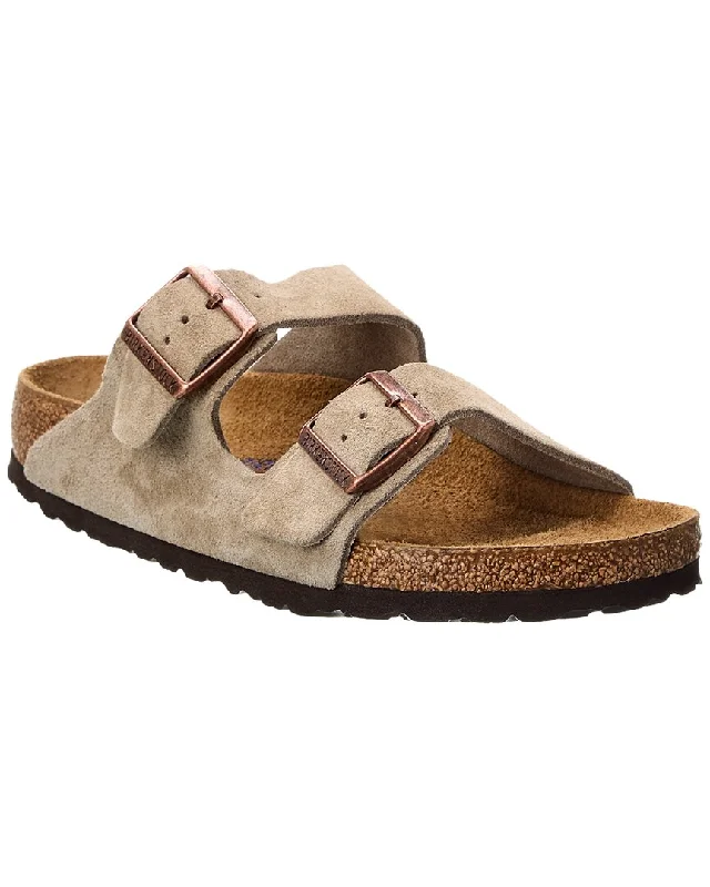 Women’s sandals camel warm glow -Birkenstock Arizona Soft Footbed Suede Sandal